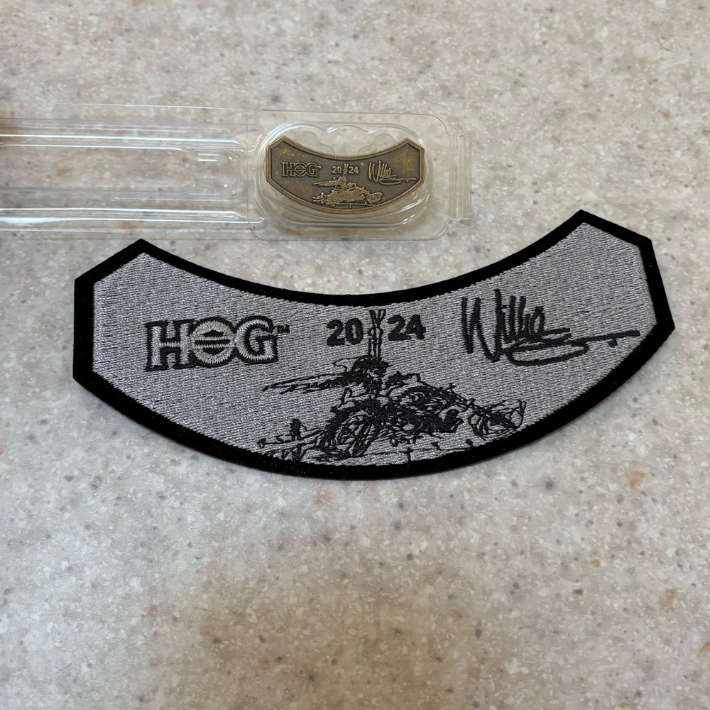 Harley Owners Group 2024 Silver Patch and Pin Set
